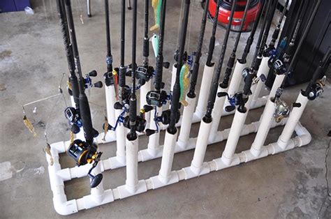 Diy Rod Racks For The Garage Diy Fishing Rod Holders For Garage