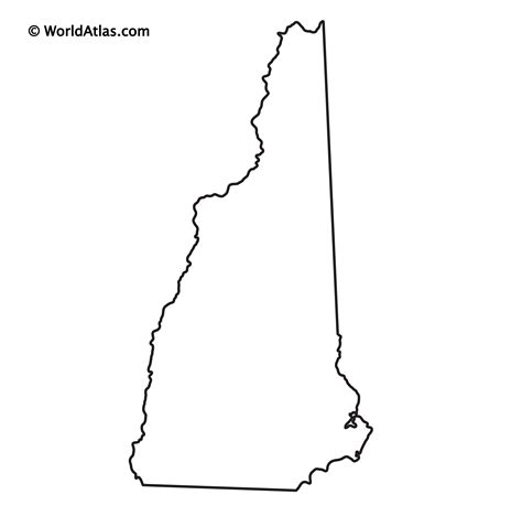 New Hampshire Outline Map