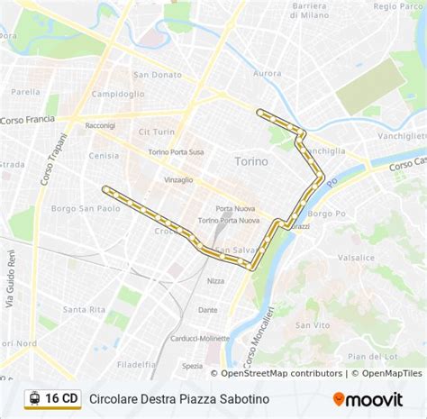 Linea 16 Cd Orari Fermate E Mappe Circolare Destra Piazza Sabotino