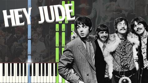 Hey jude was released in august 1968 as the first single from the beatles' record label apple records. The Beatles - Hey Jude Piano/Karaoke *FREE SHEET MUSIC IN DESC.* - YouTube