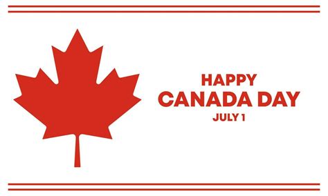 Canada Day Banner With Red Maple And White Background Vector Art At Vecteezy