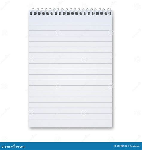 Blank Notepad Stock Image Image Of Object Space Macro 41092125