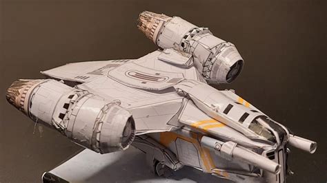 Diy Mandalorian Ship Papercraft Model Easy Step By Step Tutorial With