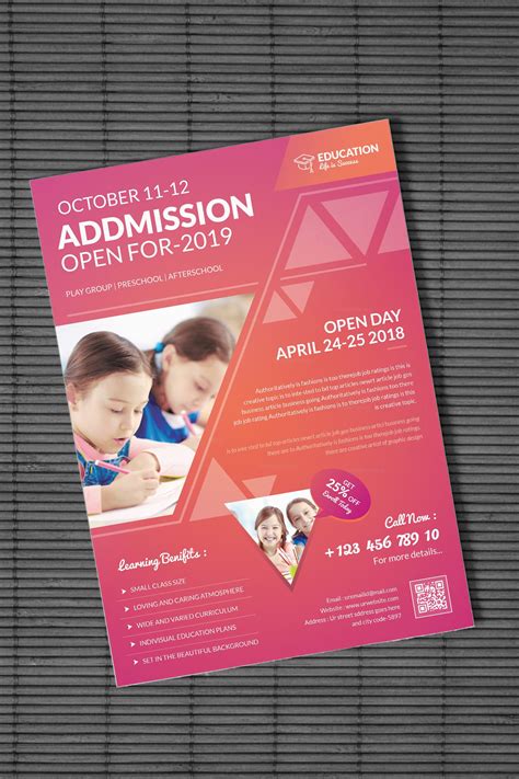 Elegant Premium Education Flyer Template 001079 Template Catalog
