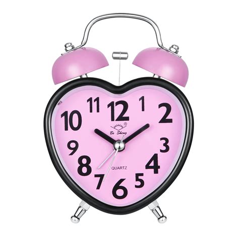 Alarm Clock For Kids Silent Desk Travel Clock Cute No Ticking Twin