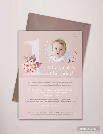 Free 20 First Birthday Invitation Designs In Psd Ai Ms Word