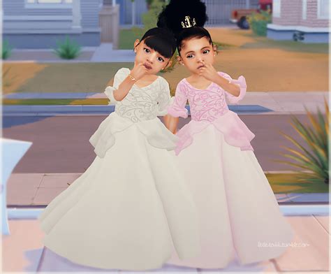Elegant Princess Dress Crispaulasims Link Tiara Sims4nexus Link