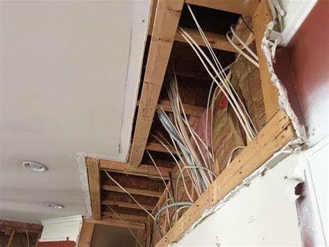 Discussion starter · #1 · mar 13, 2016 (edited) after installing my kitchen base cabinets, i will need to run electric for the built in microwave and switch to control the over head lighting. Kitchen Soffit Removal. Do we need to rewire?