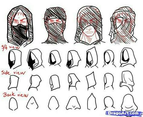How To Draw A Hoodmask Text How To Draw Mangaanime Drawing