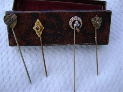 Lot Of Four Antique Tie Pins Catawiki