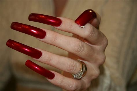pin by margarita on nails andi long red nails curved nails red nails