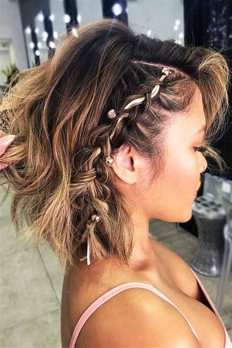 Best styling ideas for straight short hair. 35 Cute Braided Hairstyles For Short Hair | LoveHairStyles.com