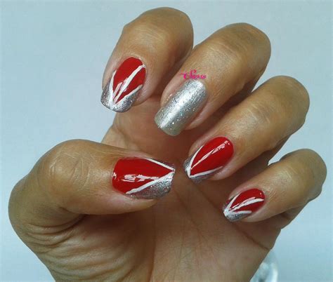Uñas decoradas para fiestas de 15 años. El maletin de la señorita Sonso: Manicura Roja y Plata ...