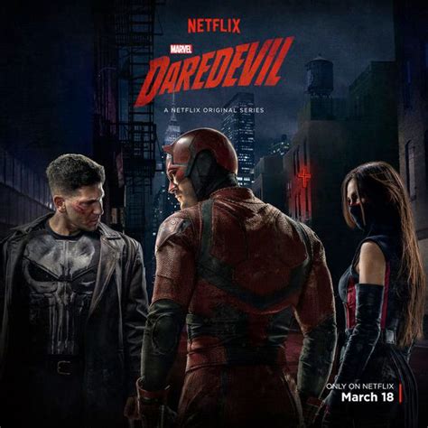 Punisher Elektra Costumes On Display In Daredevil Season 2 Poster And Teaser Daredevil