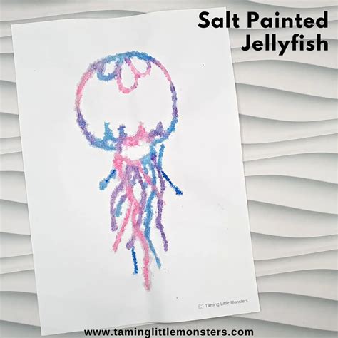 Easy Jellyfish Salt Painting For Kids Free Printable Taming Little