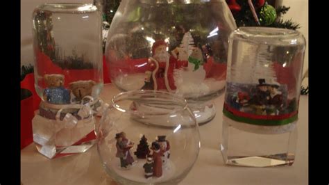 How To Snow Globes And Waterless Snow Globes Christmas Craft Youtube