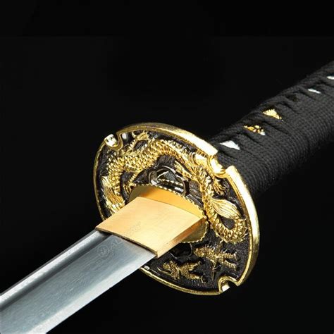 Black Katana Handmade Japanese Samurai Sword Damascus Steel Full Tang