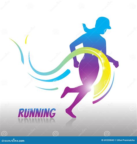 Running Women Logo And Symbol Stock Vector Image 69320840