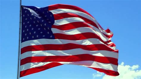 United States Flag Blowing In The Wind Stock Footage Video 1208578