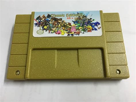 Super 68 In 1 Game Cartridge For Snes 16 Bit Multicart Ntsc Snes Super