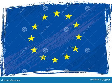 Grunge European Union Flag Stock Vector Illustration Of Europe 6806893