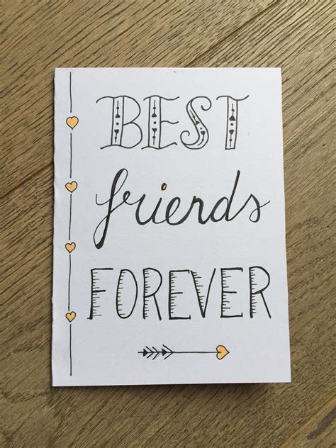 Handlettering Kaartje Best Friends Forever Knutselen Verjaardag