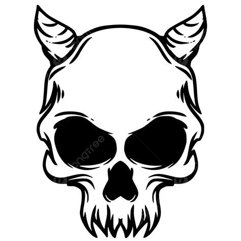 Devil Skull Art Logo Vector Skull Skull Devil Skull Mascot Png And