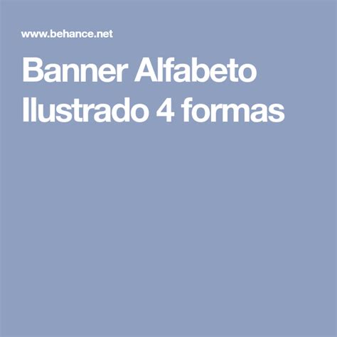Banner Alfabeto Ilustrado 4 Formas Banner