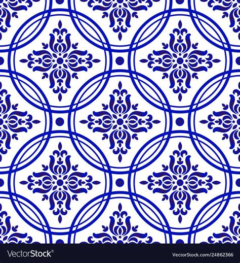 Chinese Pattern Blue And White Royalty Free Vector Image Chinese