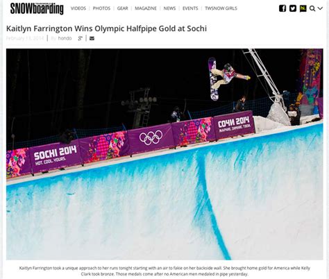 Twsnow Kaitlyn Farrington Wins Olympic Halfpipe Gold At Sochi Gnu Blog