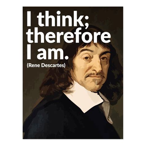 I Think Therefore I Am Postcard Zazzle I Am Quotes Postcard