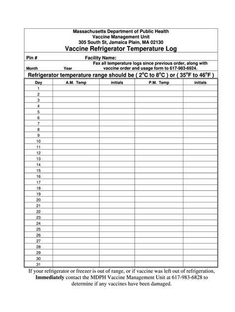 Fillable Vfc Temperature Log For Refrigerator Forms And Document Blanks My Xxx Hot Girl