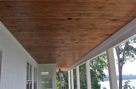 Stained Beadboard Ceiling Porch Love This Stain I Think Its Called Early Americana Its The
