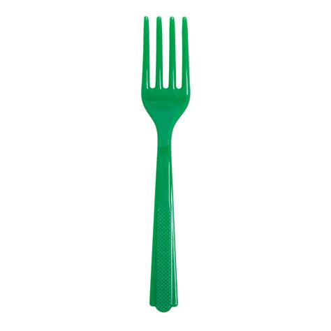 Way To Celebrate Plastic Forks Green 24ct