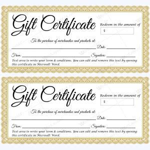 You do not need to print them. Gift Voucher Templates - Fill in Your Details or Print ...