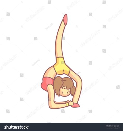 Our stars coloring pages can help you express your artistic side. Girl Doing Advanced Yoga Back Bend Flat Outlined Pale ...