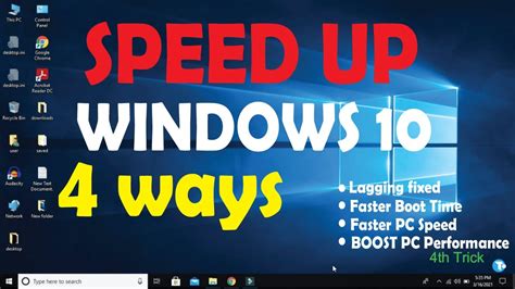 How To Speed Up Your Windows 10 Performance 4 Ways Youtube