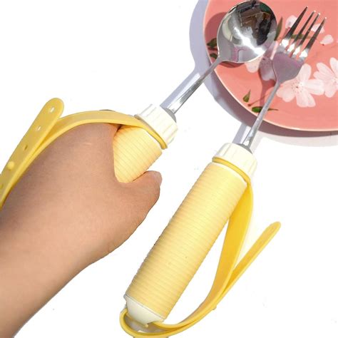 Easy Grip Eating Aids Spoon Fork Adaptive Eating Utensils