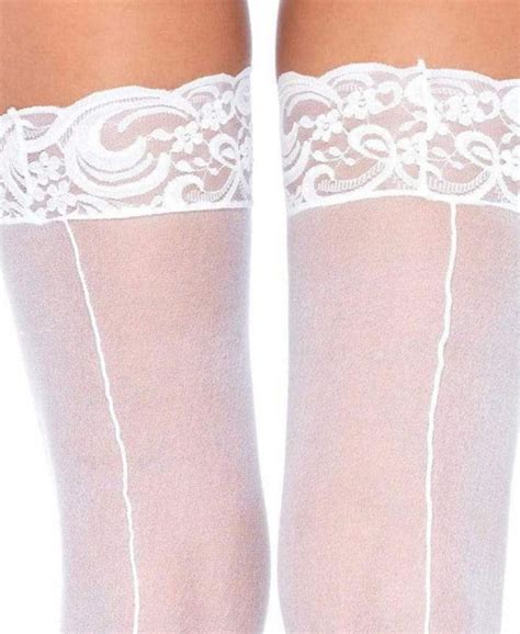 1101 leg avenue sheer lace top stockings with backseam