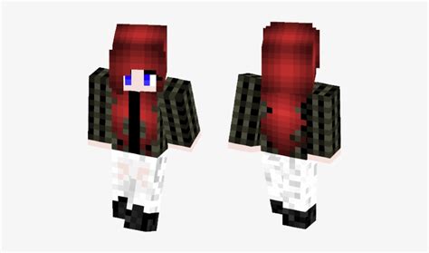 Emo Girl W Red Hair Tobi Minecraft Skin 584x497 Png Download Pngkit