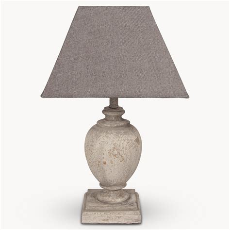 Mowbray Light Grey Square Table Lamp With Square Grey Shade One World