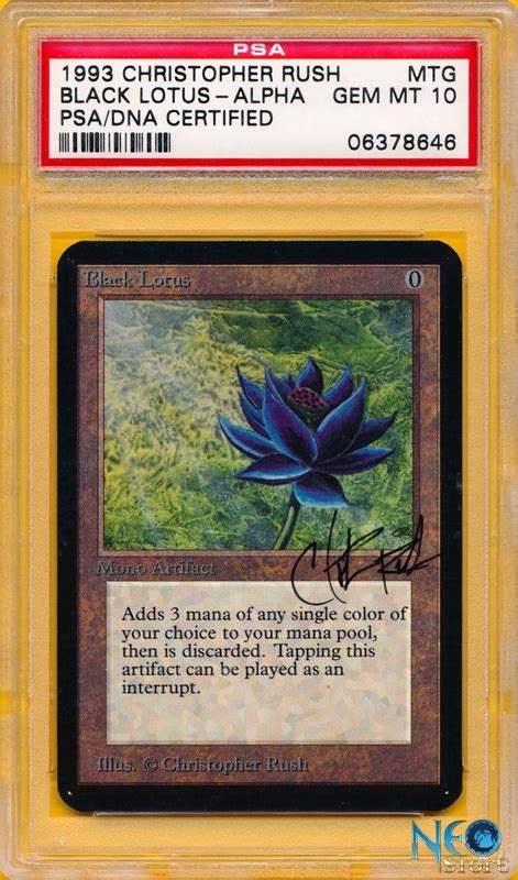 Get the latest decks and the updated prices from multiple sources in our site. NeoStore.com - Alpha Black Lotus PSA/DNA Gem Mint 10