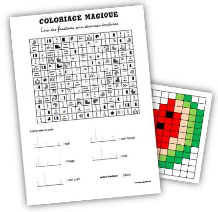 coloriage magique fractions