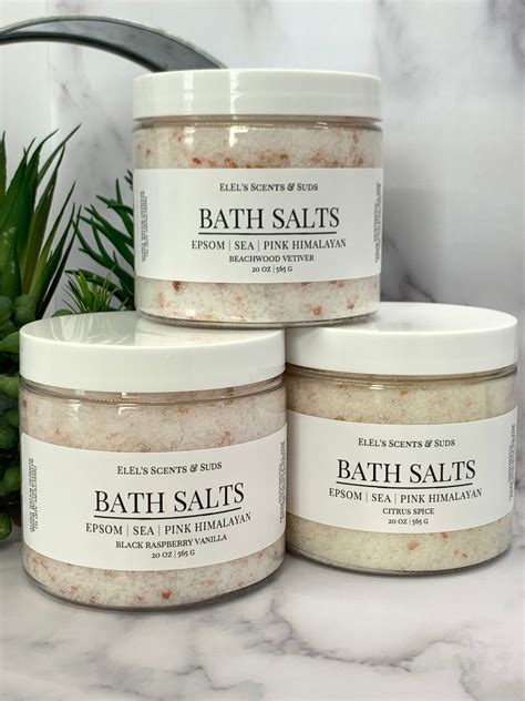20 Oz Luxury Bath Salt Choose Your Scent Etsy