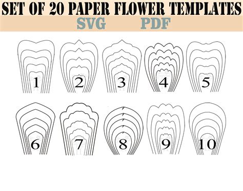 Cardstock flowers take more time but really pack a polished punch, if done well. All 20 PDF & SVG DIY Giant Paper Flower Template | Etsy