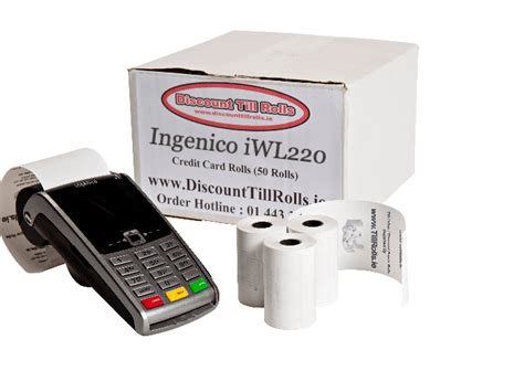 Thermal credit card machine paper for ict220 ingenico, 2 1⁄4 x 50' (5 rolls). Elavon iWL220 Credit Card Rolls | Elavon iWL220 Rolls | Elavon iWL220 Paper Rolls