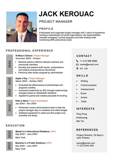 Good Template Cv Examples Contoh Gambar Template