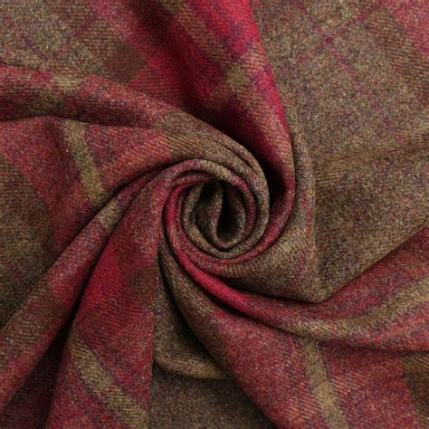 100 Pure Scotish Upholstery Wool Woven Tartan Check Plaid Curtain