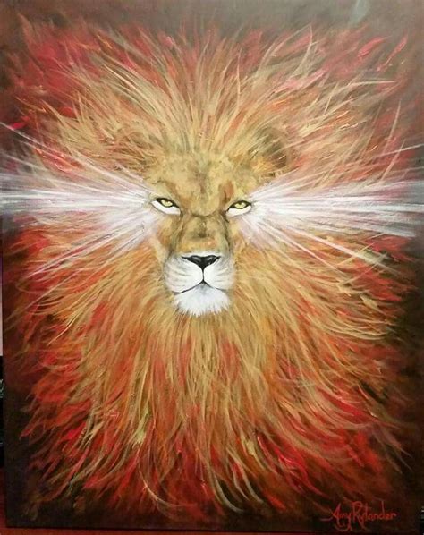 Lion Of Judah With Power Radiating Prophetic Art Worship Prophetic