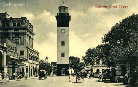 Old Fort Lighthouse Clock Tower Colombo Ceylon C1910
